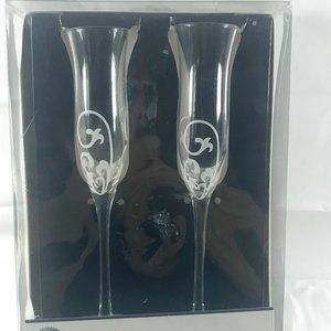 Wilton etched Toasting Glasses set of 2